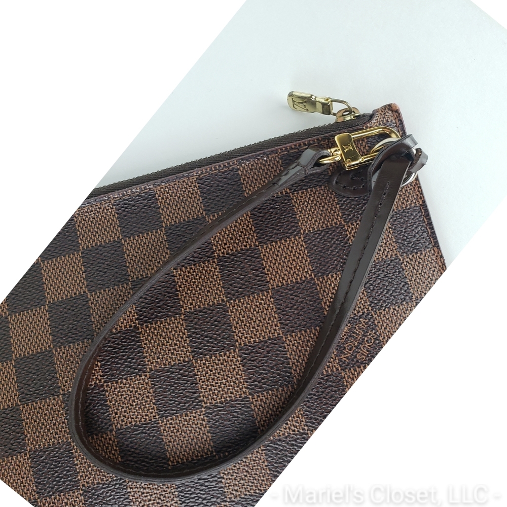 Authentic Louis Vuitton Damier Ebene Neverfull Pochette #2708M - Picture 6 of 6